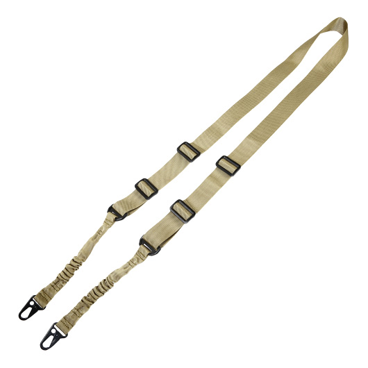 Amomax 2-Punkt Tragegurt Dual Bungee Universal Tactical Type 1 Coyote Brown