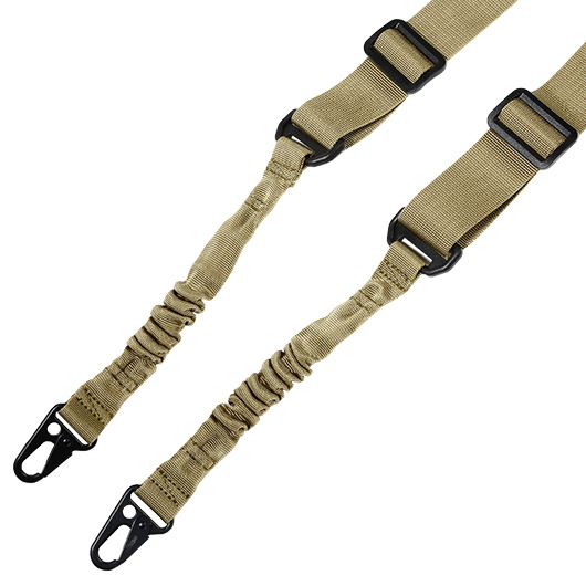 Amomax 2-Punkt Tragegurt Dual Bungee Universal Tactical Type 1 Coyote Brown Bild 1