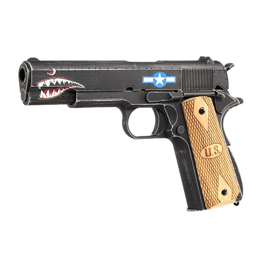 Cybergun / AWC Auto-Ordnance 1911 Squadron Vollmetall GBB 6mm BB Vintage-Black