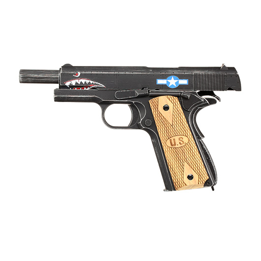 Cybergun / AWC Auto-Ordnance 1911 Squadron Vollmetall GBB 6mm BB Vintage-Black Bild 2