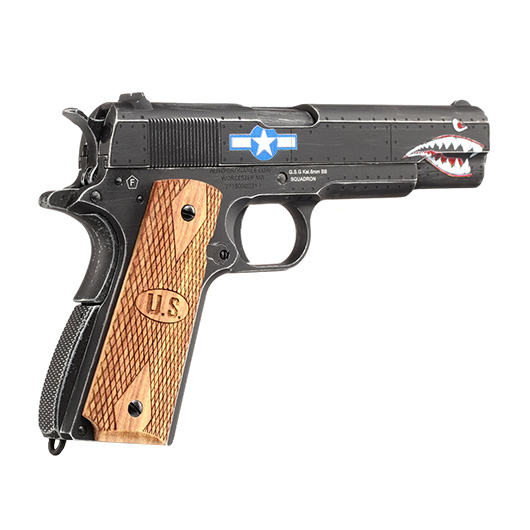 Cybergun / AWC Auto-Ordnance 1911 Squadron Vollmetall GBB 6mm BB Vintage-Black Bild 4