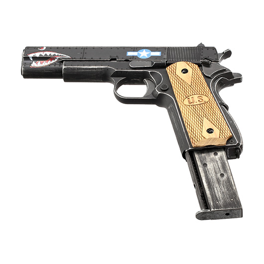 Cybergun / AWC Auto-Ordnance 1911 Squadron Vollmetall GBB 6mm BB Vintage-Black Bild 5