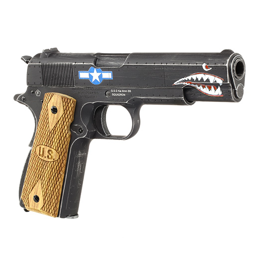 Cybergun / AWC Auto-Ordnance 1911 Squadron Vollmetall GBB 6mm BB Vintage-Black Bild 7