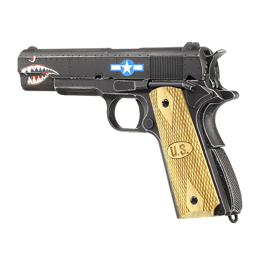 Cybergun / AWC Auto-Ordnance 1911 Squadron Vollmetall GBB 6mm BB Vintage-Black Bild 8