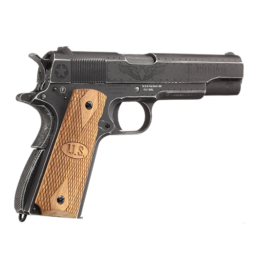 Cybergun / AWC Auto-Ordnance 1911 Fly Girls Vollmetall GBB 6mm BB Vintage-Black Bild 4