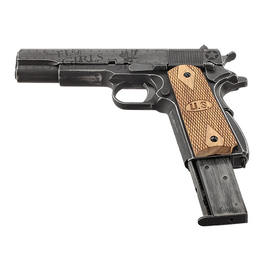 Cybergun / AWC Auto-Ordnance 1911 Fly Girls Vollmetall GBB 6mm BB Vintage-Black Bild 5
