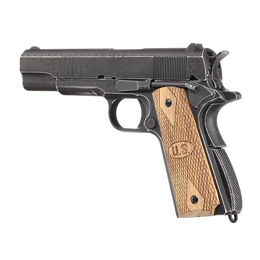 Cybergun / AWC Auto-Ordnance 1911 Fly Girls Vollmetall GBB 6mm BB Vintage-Black Bild 8