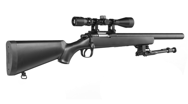Well M700 Short-Type Snipergewehr inkl. Zweibein / Zielfernrohr Springer 6mm BB schwarz Bild 3