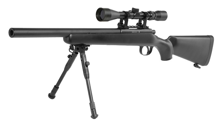 Well M700 Short-Type Snipergewehr inkl. Zweibein / Zielfernrohr Springer 6mm BB schwarz Bild 6