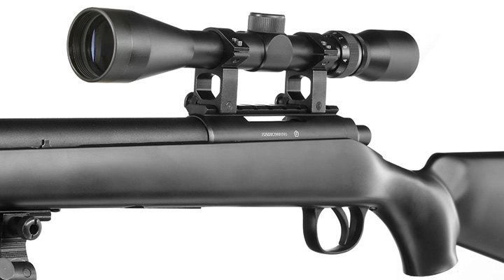Well M700 Short-Type Snipergewehr inkl. Zweibein / Zielfernrohr Springer 6mm BB schwarz Bild 7