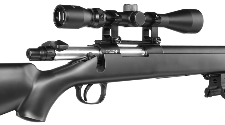 Well M700 Short-Type Snipergewehr inkl. Zweibein / Zielfernrohr Springer 6mm BB schwarz Bild 9