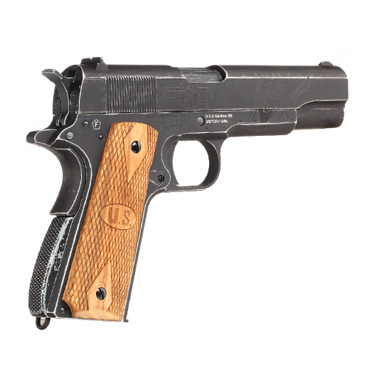 Cybergun / AWC Auto-Ordnance 1911 Victory Girls Vollmetall GBB 6mm BB Vintage-Black Bild 4