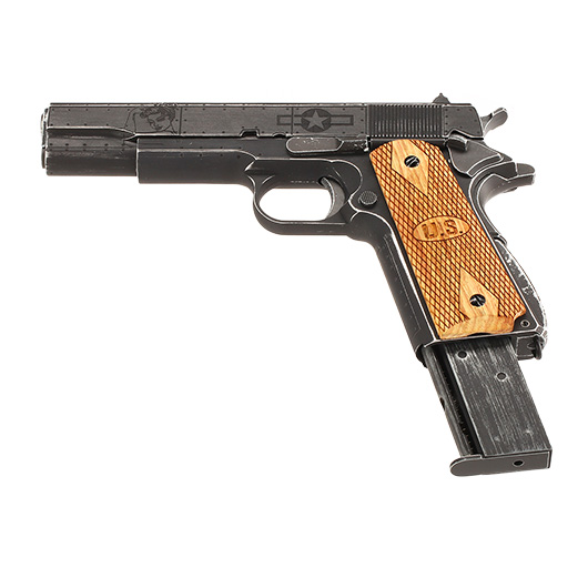 Cybergun / AWC Auto-Ordnance 1911 Victory Girls Vollmetall GBB 6mm BB Vintage-Black Bild 5