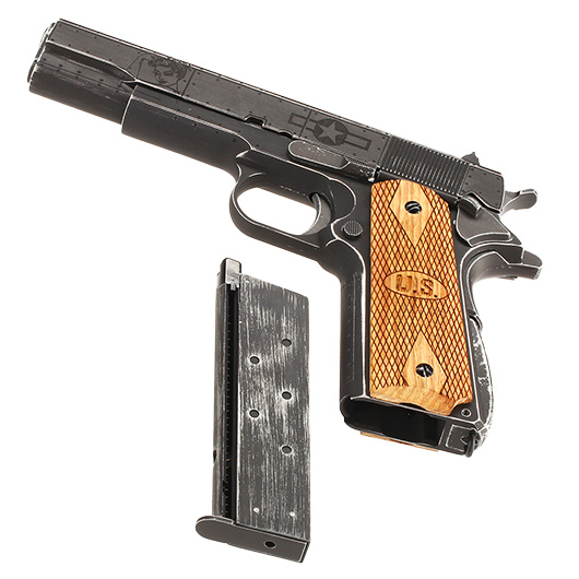Cybergun / AWC Auto-Ordnance 1911 Victory Girls Vollmetall GBB 6mm BB Vintage-Black Bild 6