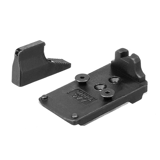 Action Army AAP-01 Stahl RMR Sight Direkthalterung inkl. Visierung vorne schwarz