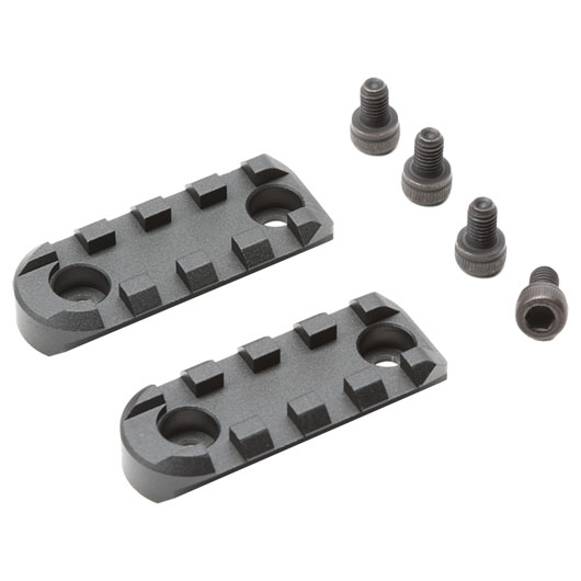 Action Army 21mm Aluminium Schienen Set je 52 mm (2 Stck) f. AAC T10 schwarz