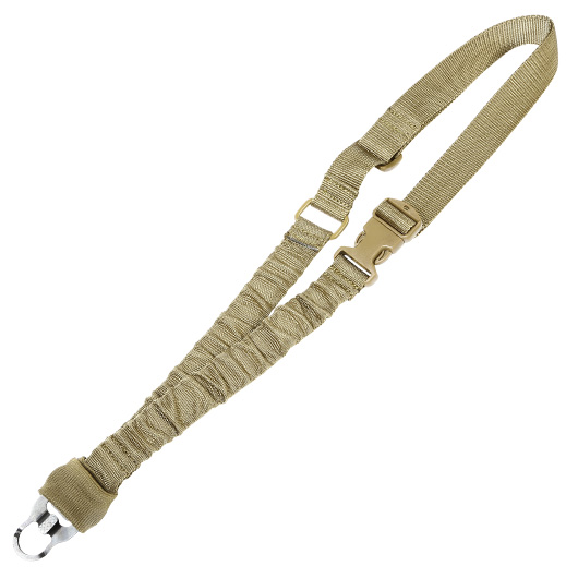 Amomax 1-Punkt Tragegurt Dual Bungee Universal HD Tactical mit Mash-Hook Coyote Brown