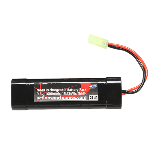 ASG Akku 9.6V 1600mAh NiMH Small-Type mit Mini-Tam Anschluss Bild 1