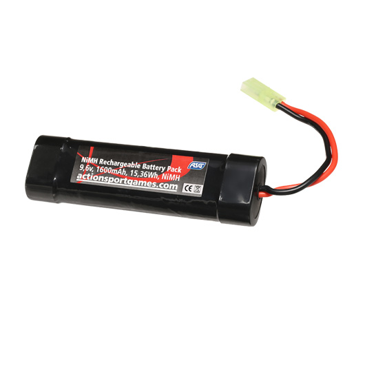 ASG Akku 9.6V 1600mAh NiMH Small-Type mit Mini-Tam Anschluss Bild 2