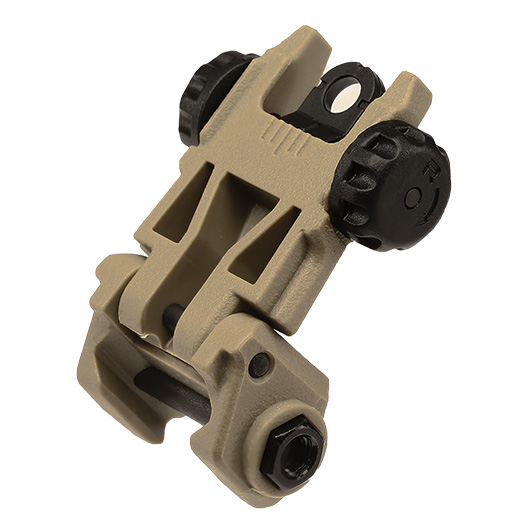 ICS CFS Polymer Flip-Up Rear Sight f. 21mm Schienen Tan Bild 1