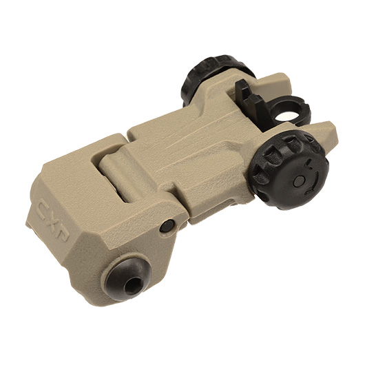 ICS CFS Polymer Flip-Up Rear Sight f. 21mm Schienen Tan Bild 2