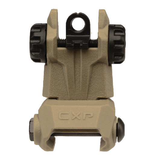 ICS CFS Polymer Flip-Up Rear Sight f. 21mm Schienen Tan Bild 4