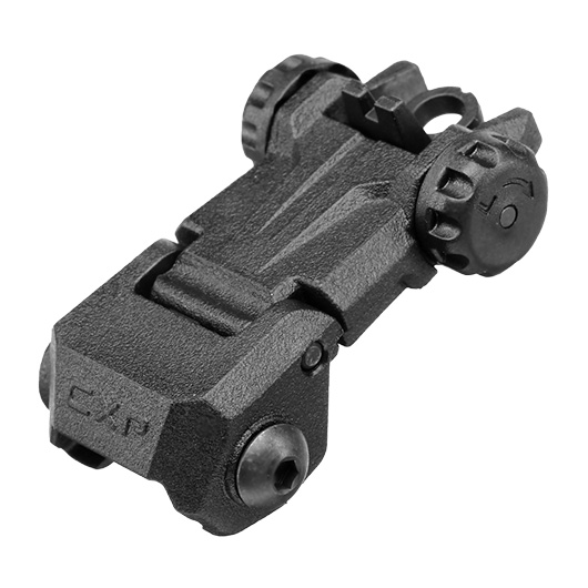 ICS CFS Polymer Flip-Up Rear Sight f. 21mm Schienen schwarz Bild 2