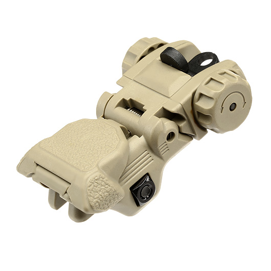 ICS CXP Polymer Flip-Up Rear Sight f. 21mm Schienen Tan Bild 2