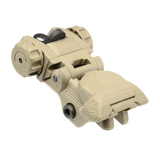 ICS CXP Polymer Flip-Up Rear Sight f. 21mm Schienen Tan Bild 3