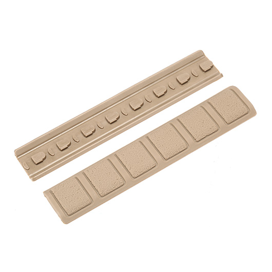 MP Airsoft KeyMod Gummi Soft Rail Covers Type-B 158mm (4 Stck) Dark Earth Bild 1