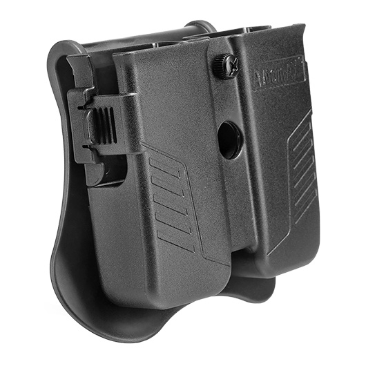 Amomax Doppel-Magazinholster Polymer Paddle f. Single- / Double-Stack Magazine schwarz Bild 1