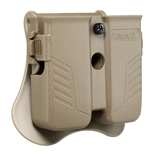 Amomax Doppel-Magazinholster Polymer Paddle f. Single- / Double-Stack Magazine Flat Dark Earth Bild 1