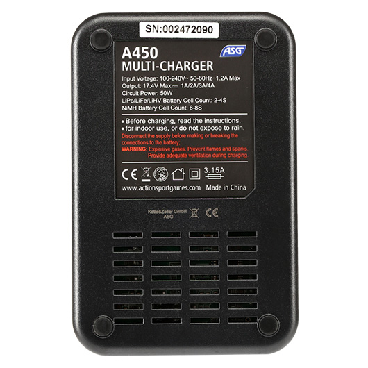 ASG A450 Multi-Charger Ladegert f. LiPo 2-4 / NiMH 6-8 1-4A 50W 230V Bild 4