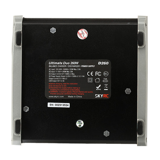SKYRC D260 AC/DC Ultimate Duo Ladegert LiPo 1-6s 14A 260W 12 / 230V SK100157 Bild 4