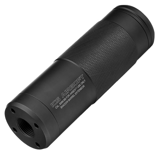 ICS BLE Shadow Aluminium Extension Silencer 112mm 14mm- / 14mm+ schwarz