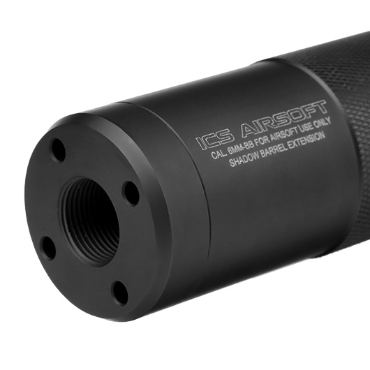 ICS BLE Shadow Aluminium Extension Silencer 112mm 14mm- / 14mm+ schwarz Bild 4