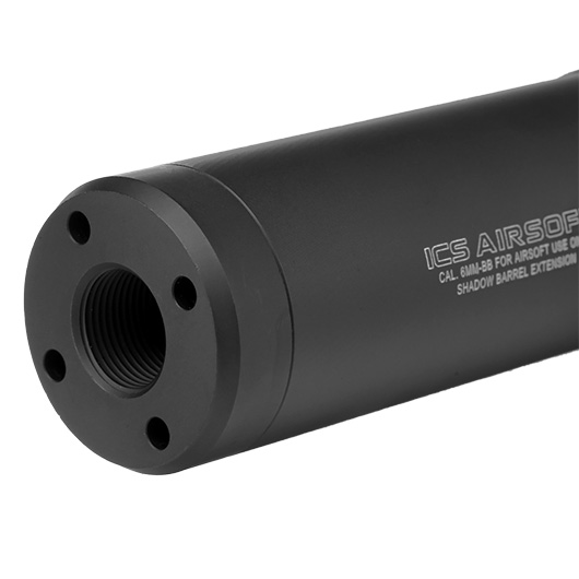 ICS BLE Shadow Aluminium Extension Silencer 170mm 14mm- / 14mm+ schwarz Bild 4