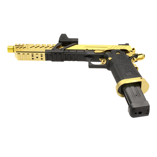 Vorsk Airsoft Hi-Capa Titan 7 Split-Slide mit HD5141 LPZ Vollmetall GBB 6mm BB gold / schwarz Bild 5