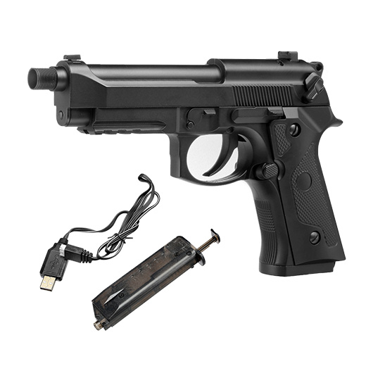 Ersatzteilset Cyma M9A1 mit Metallschlitten Komplettset AEP 6mm BB schwarz - MosFet / LiPo Version