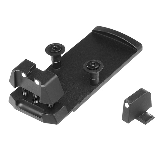 GK Tactical Aluminium RMR Sight Direkthalterung inkl. Visierung vorne schwarz f. VFC P320-M17 / M18 GBB Serie Bild 1