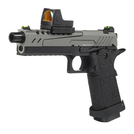 Vorsk Airsoft Hi-Capa 5.1 Split-Slide mit HD5141 LPZ Vollmetall GBB 6mm BB grau / schwarz