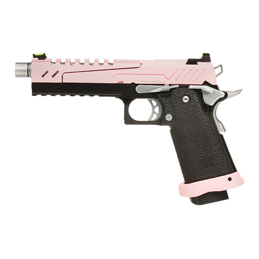 Vorsk Airsoft Hi-Capa 5.1 Split-Slide Vollmetall GBB 6mm BB pink / schwarz Bild 1