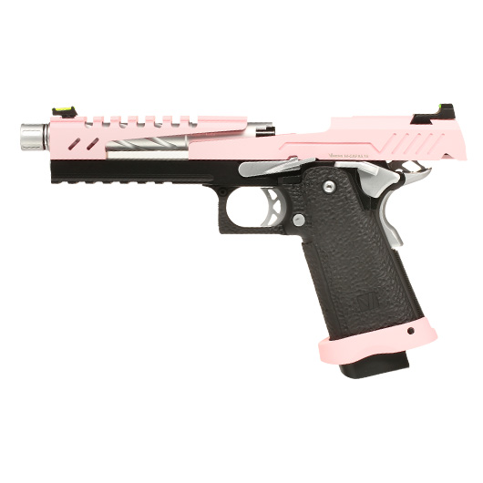 Vorsk Airsoft Hi-Capa 5.1 Split-Slide Vollmetall GBB 6mm BB pink / schwarz Bild 2