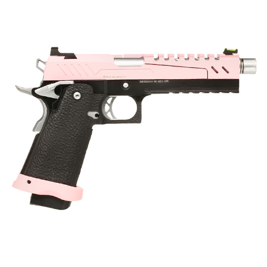 Vorsk Airsoft Hi-Capa 5.1 Split-Slide Vollmetall GBB 6mm BB pink / schwarz Bild 3