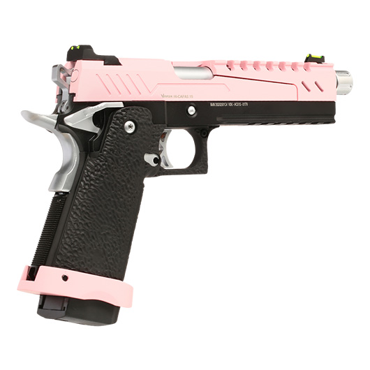 Vorsk Airsoft Hi-Capa 5.1 Split-Slide Vollmetall GBB 6mm BB pink / schwarz Bild 4