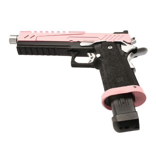 Vorsk Airsoft Hi-Capa 5.1 Split-Slide Vollmetall GBB 6mm BB pink / schwarz Bild 5