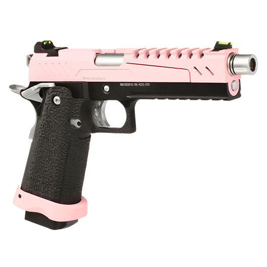 Vorsk Airsoft Hi-Capa 5.1 Split-Slide Vollmetall GBB 6mm BB pink / schwarz Bild 7