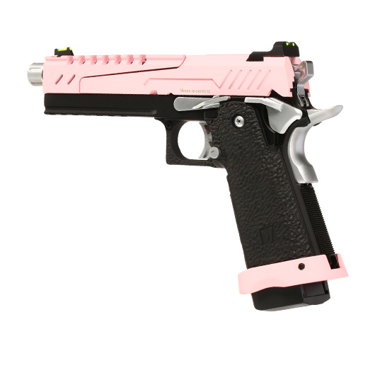 Vorsk Airsoft Hi-Capa 5.1 Split-Slide Vollmetall GBB 6mm BB pink / schwarz Bild 8