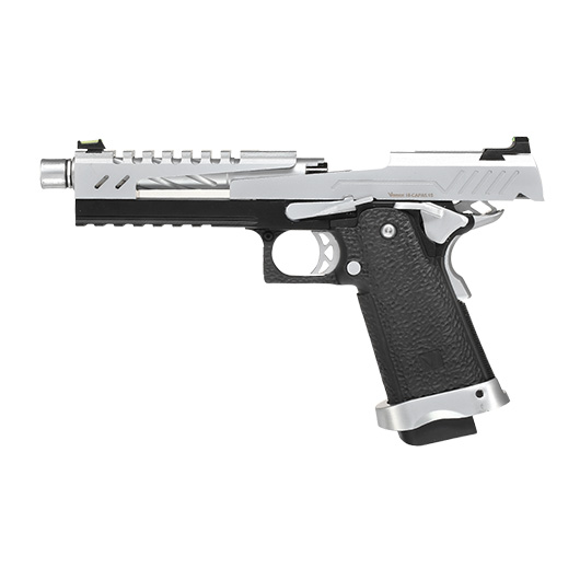 Vorsk Airsoft Hi-Capa 5.1 Split-Slide Vollmetall GBB 6mm BB chrome / schwarz Bild 2