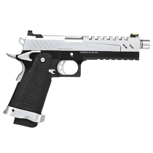 Vorsk Airsoft Hi-Capa 5.1 Split-Slide Vollmetall GBB 6mm BB chrome / schwarz Bild 3